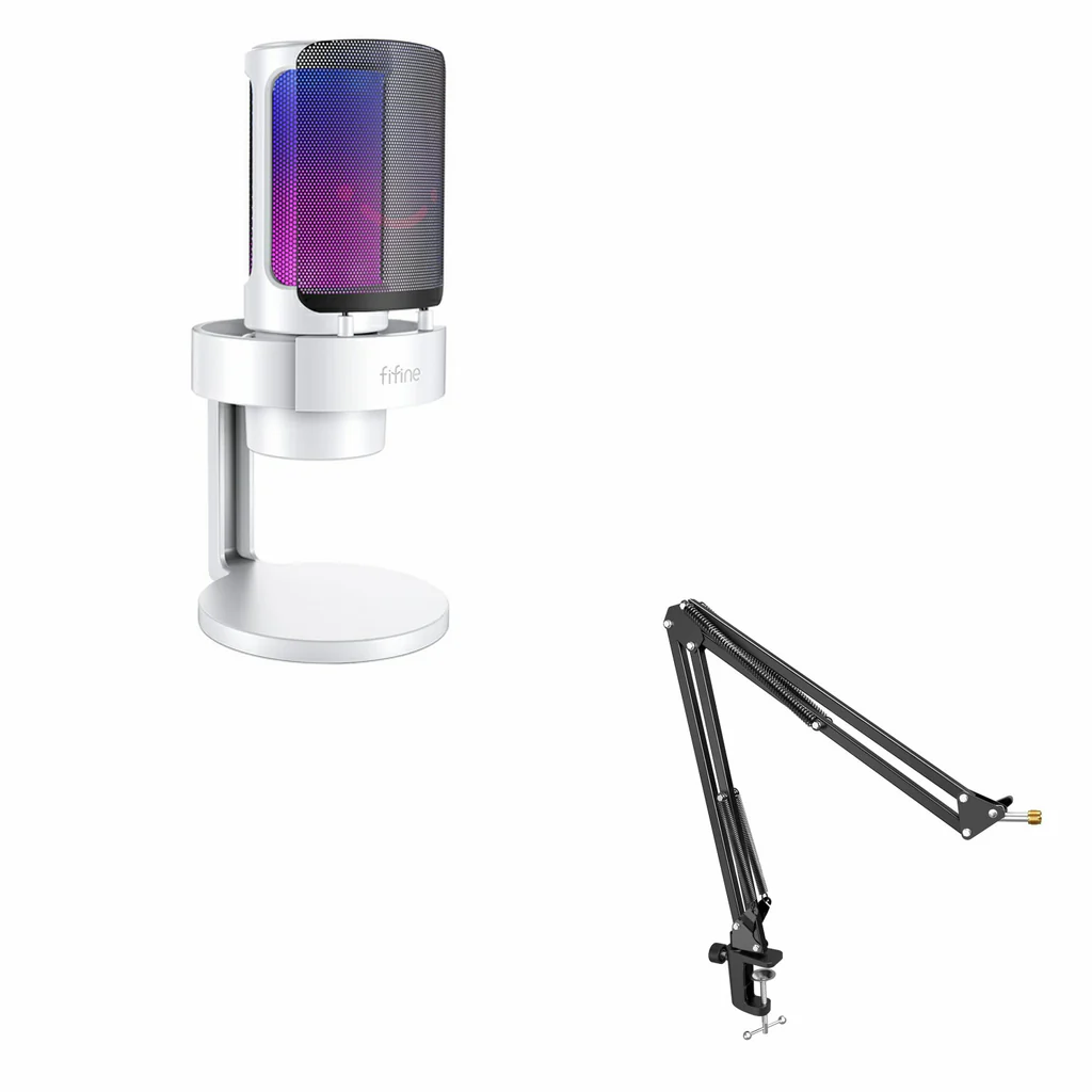 Fifine Ampligame A8 Usb Mic With Controllable Rgb, Live Monitoring Fifine Ampligame A8 Usb Mic With Controllable Rgb, Live Monitoring